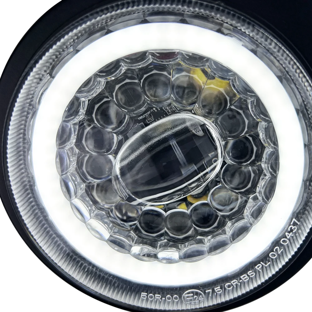 Motorcycle LED Headlight For Buell XB Model 2003-2010 Dual Headlights With Halo DRL