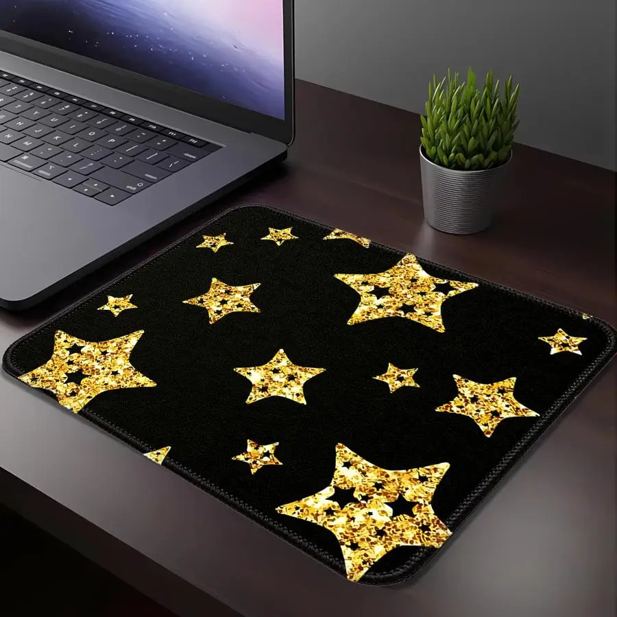 rubber Mouse Pad Desk accessories office Pad Game Console Pad Keyboard Mouse Pad Computer Laptop Pad Golden Star Moon