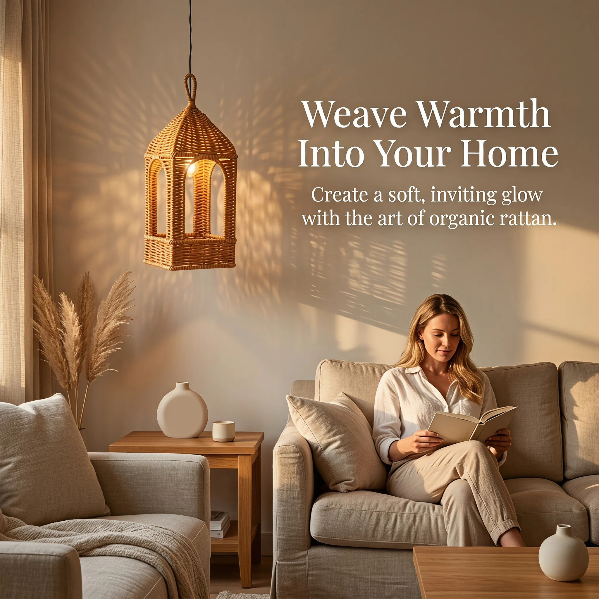 Imitatie Rotan Lampenkap Handg - Wicker Pendant Shade recensie en prijs
