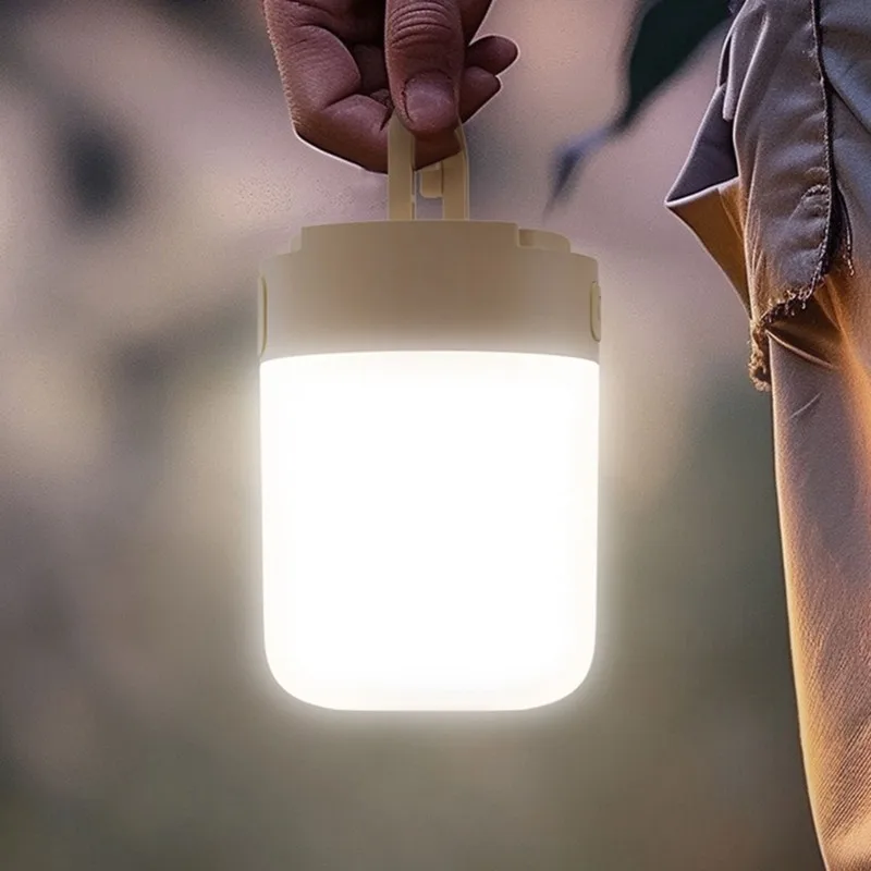 ABJT-Magnetic Camping Lantern 5000Mah USB-C Rechargeable 600LM 30M Beam Multifunctional Outdoor Light