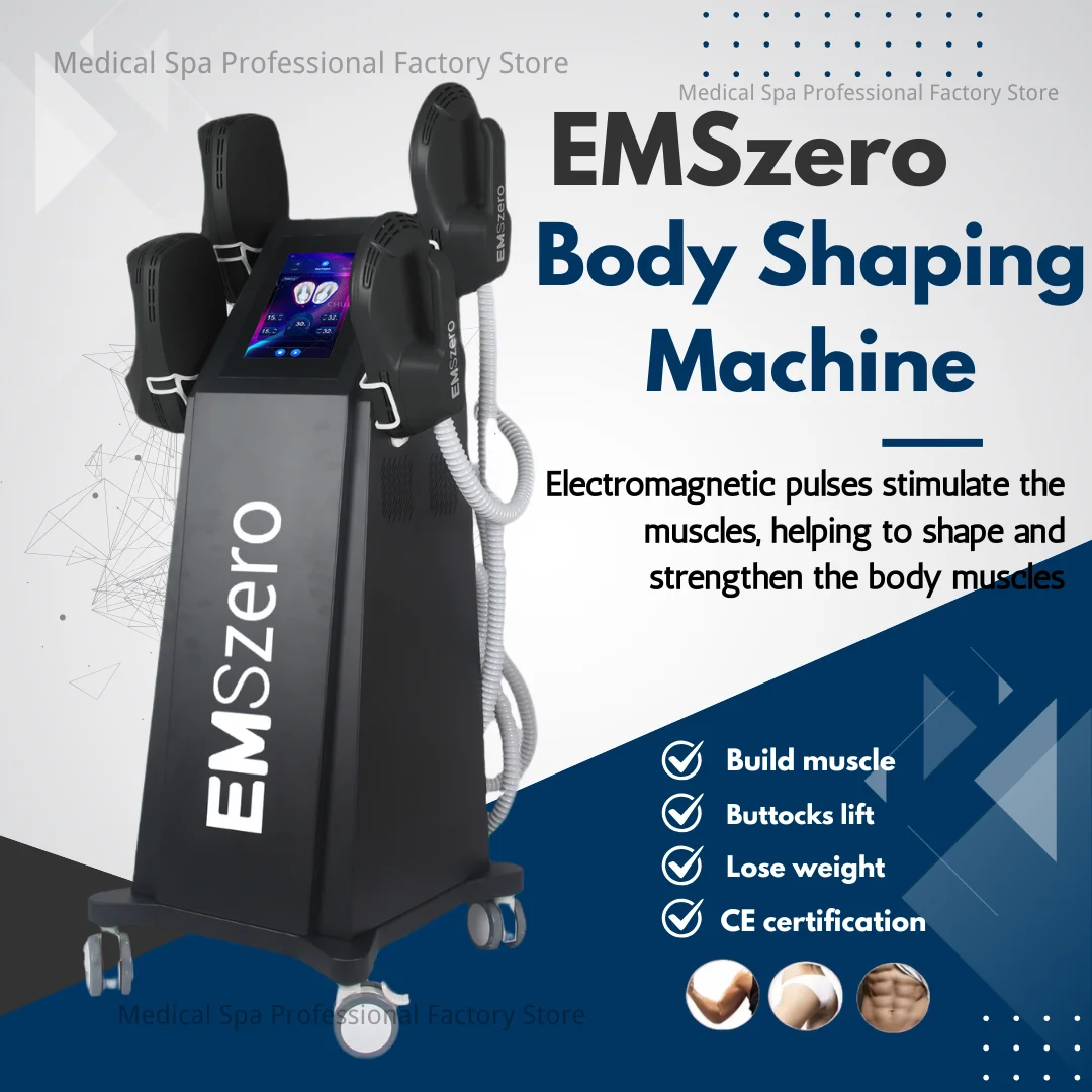 

Emszero Machine Professional Hiemt Muscle Stimulator Ems Body Sculpting Machine with 5 handle RF
