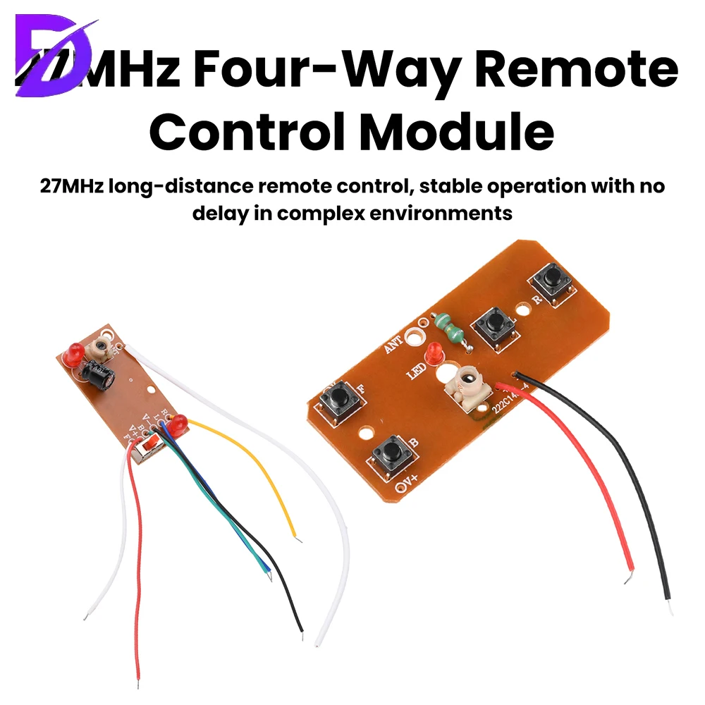 27MHz Four-Channel Remote Control Module DIY RC Car Transmitter Board Receiver Board