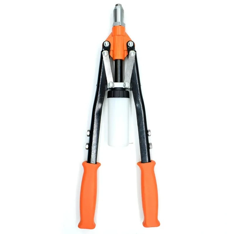 مسدس صامولة برشام يدوي بمقبض مزدوج مع مقبض مطلي بالمطاط، مسدس صامولة صناعي عالي التحمل مصنوع بالكامل من الفولاذ