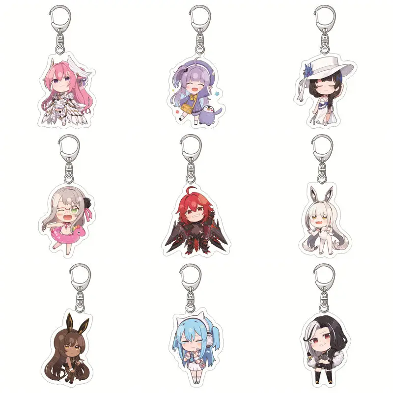 Anime Goddess of Victory:NIKKE Acrylic Keychain Dorothy, Nihilister, Sakura Figure Key Pendant Cute Kawaii Hanging Ornament Gift