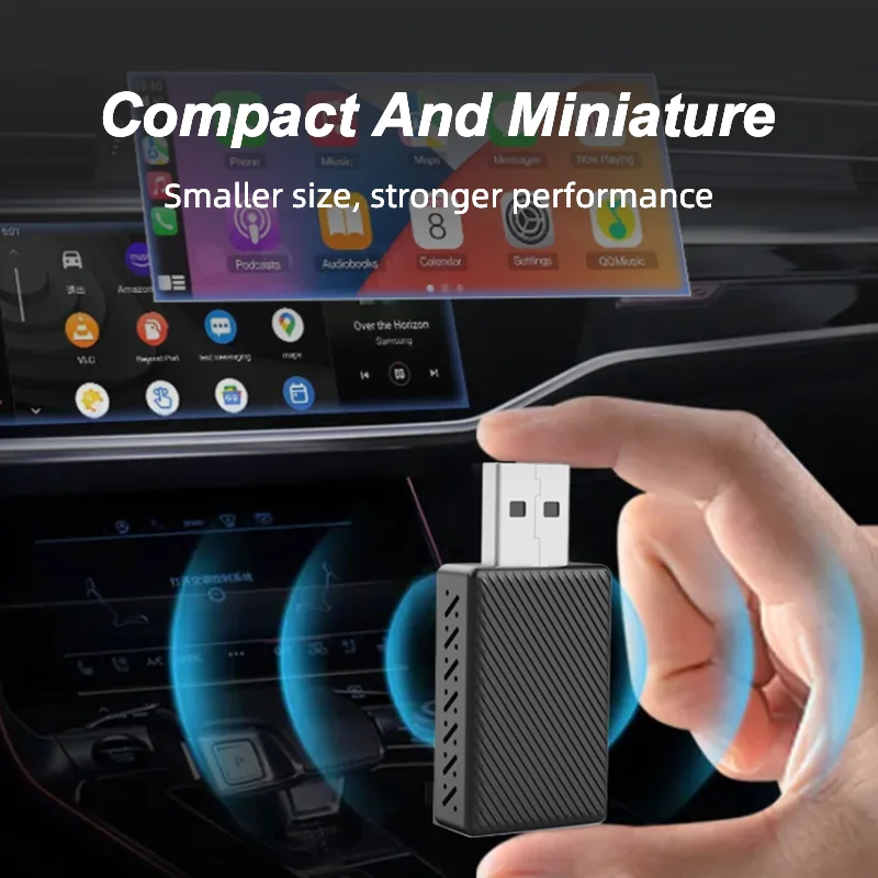 HANG JING Adaptador CarPlay inalámbrico 2 en 1 Dongle inteligente inalámbrico Android Auto para Volvo Benz Audi Kia VW Mazda MG Peugeot Toyota