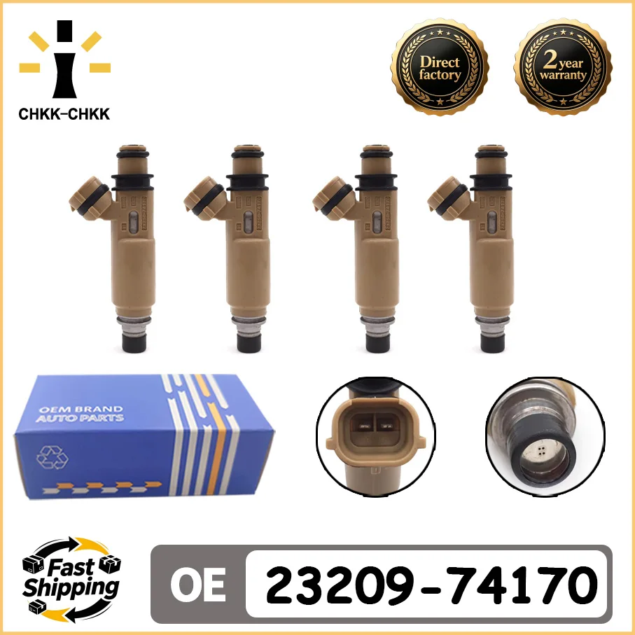 CHKK-CHKK 23209-74170 High Quality Fuel Injectors For Toyota Avensis 2.0L 3S-FE 1997 RAV4 2.0L 3S-FE 1997 23250-74170 4PCS/lot