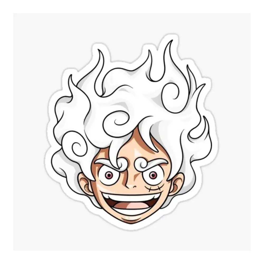 Monkey D Luffy Gear 5 Sticker Car Window Bumpers Die-cut Vinyl Stickers Decorative Accessories