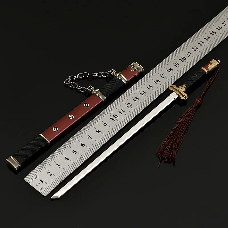 22cm/ 8.66in contos estranhos da dinastia tang lu lingfeng espadas de metal arma adereços periféricos modelo faca brinquedo colecionável presente