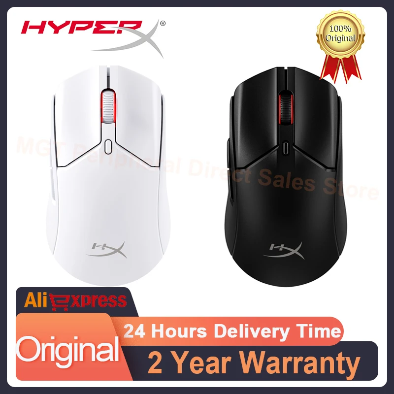 

HyperX Pulsefire Haste 2 RGB Wireless Gaming Mouse 8000Mhz 2.4Ghz Wireless Up to 26000 DPI 5-8 Programmable Buttons New 100%