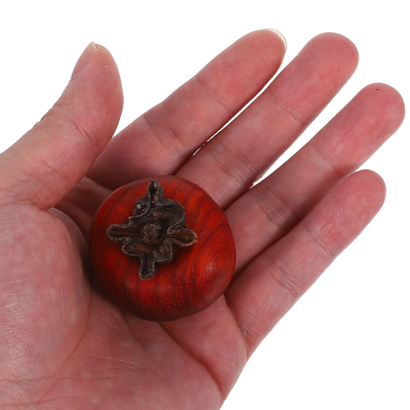 Persimmon Carving Handpiece Cabinet Fruit Decoration Decorative Artificial Fake Fruits Orange Decorations Mini