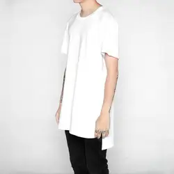 2026 New Mens T-shirt Arc Hem Long Tees High Street Hip Hop Loose Bottom Men Tops Tees Short Back Long Short Sleeve Man T-shirt