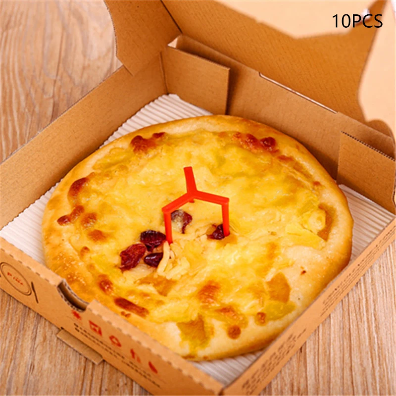 10pcs Pizza Saver Stand Tripod Box Stack Tabletop Takeout Support Takeaway Table Stands Frame Tripods Stackable Toppings