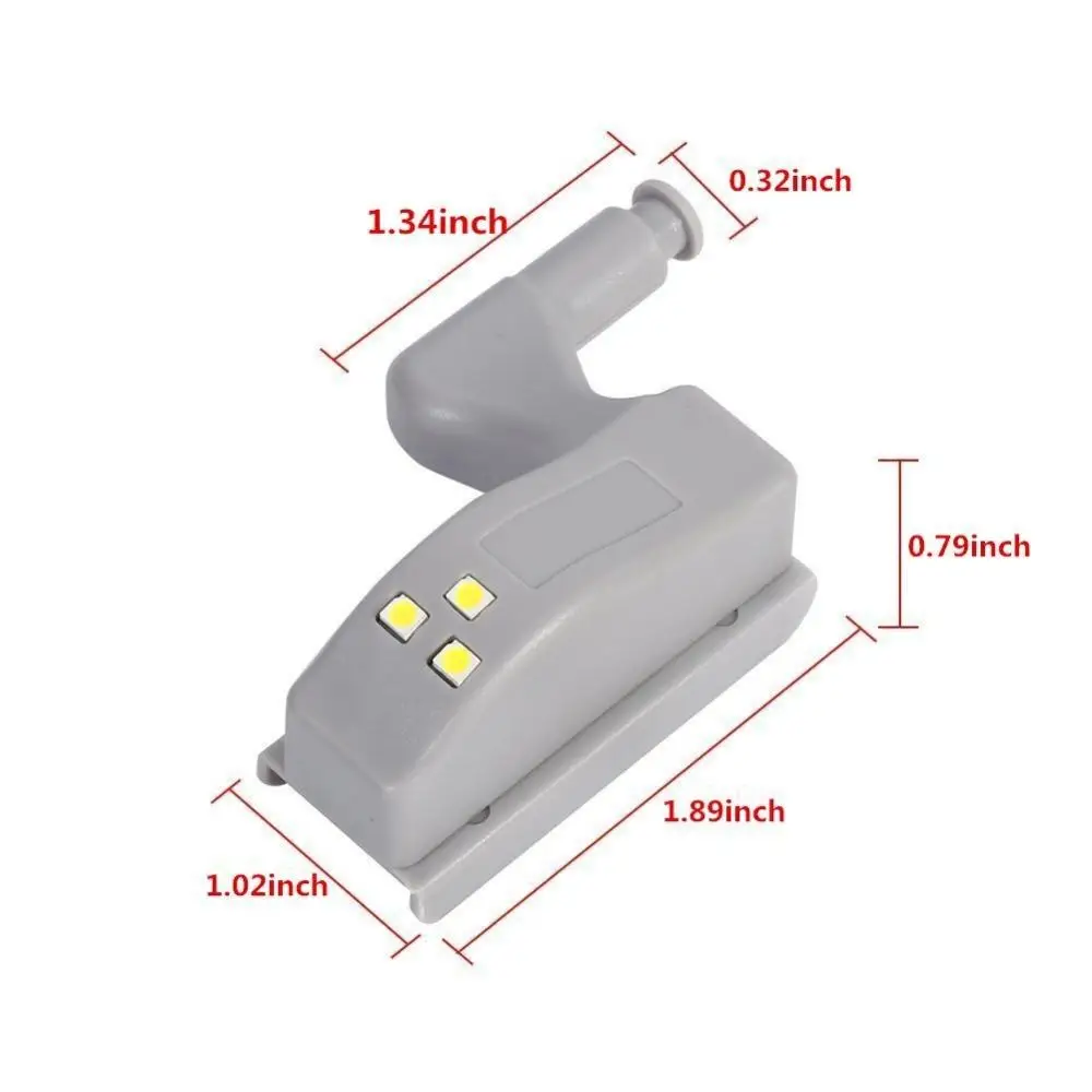 10Pcs LED Smart Touch Induction Cabinet Light Cupboard Inner Hinge Lamp Sensor Light Night Light for Closet Wardrobe