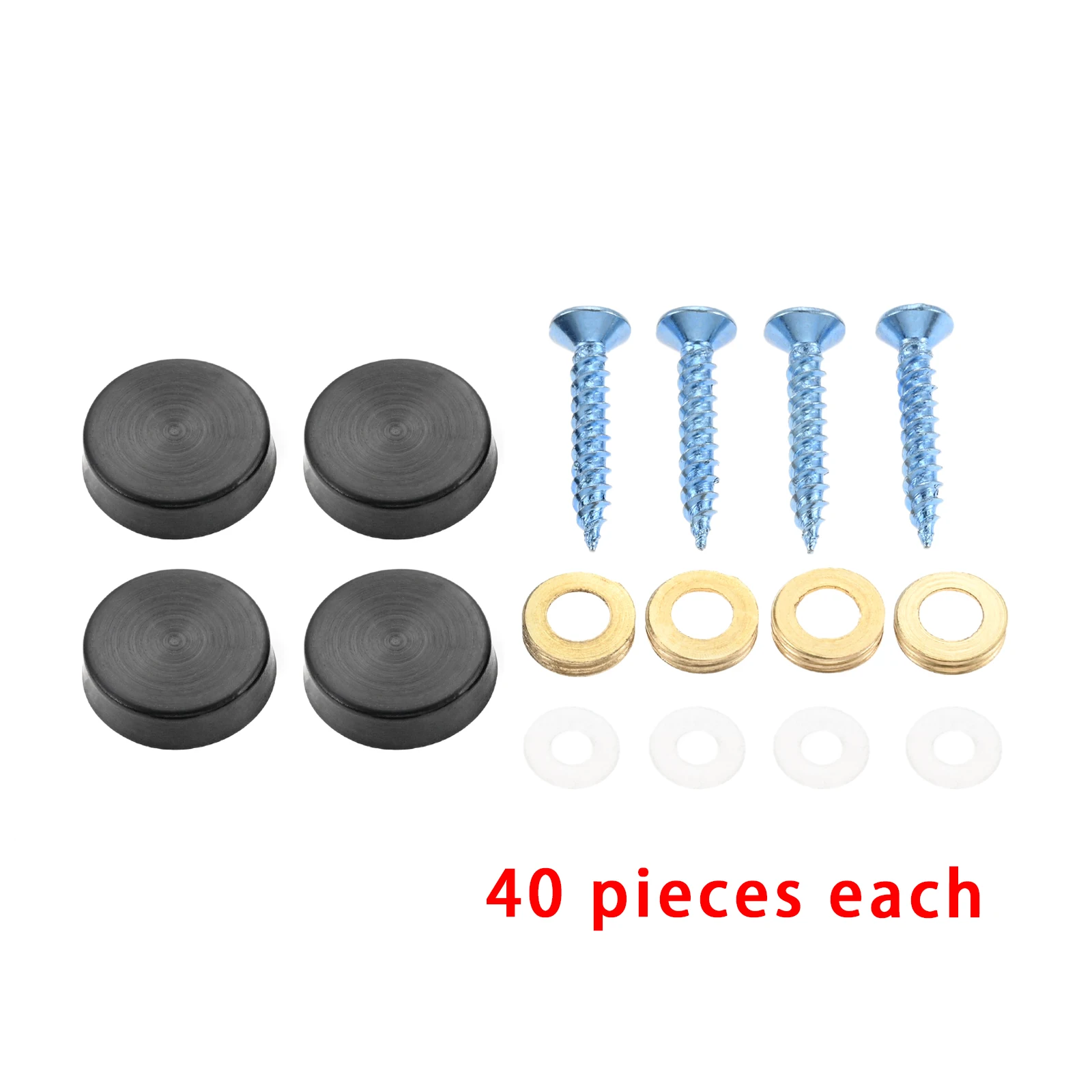 40 conjuntos de parafusos de espelho 16mm 304 aço inoxidável engrossar unhas de espelho com tampas decorativas cobre anúncios placa de publicidade decoração