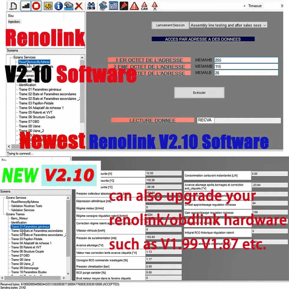 

Newest Renolink V2.10 Software for Renault V1.99 V1.87 Upgrade OBD 2 OBD2 Car Diagnostic Tool ECM UCH Key ECU Programmer Tools