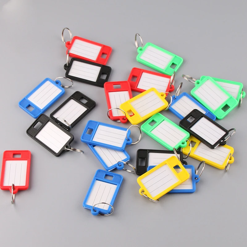 Plastic Label Keychain Luggage Tag Hotel Number Tag Number Plate Colorful Classified Key Ring Wholesale