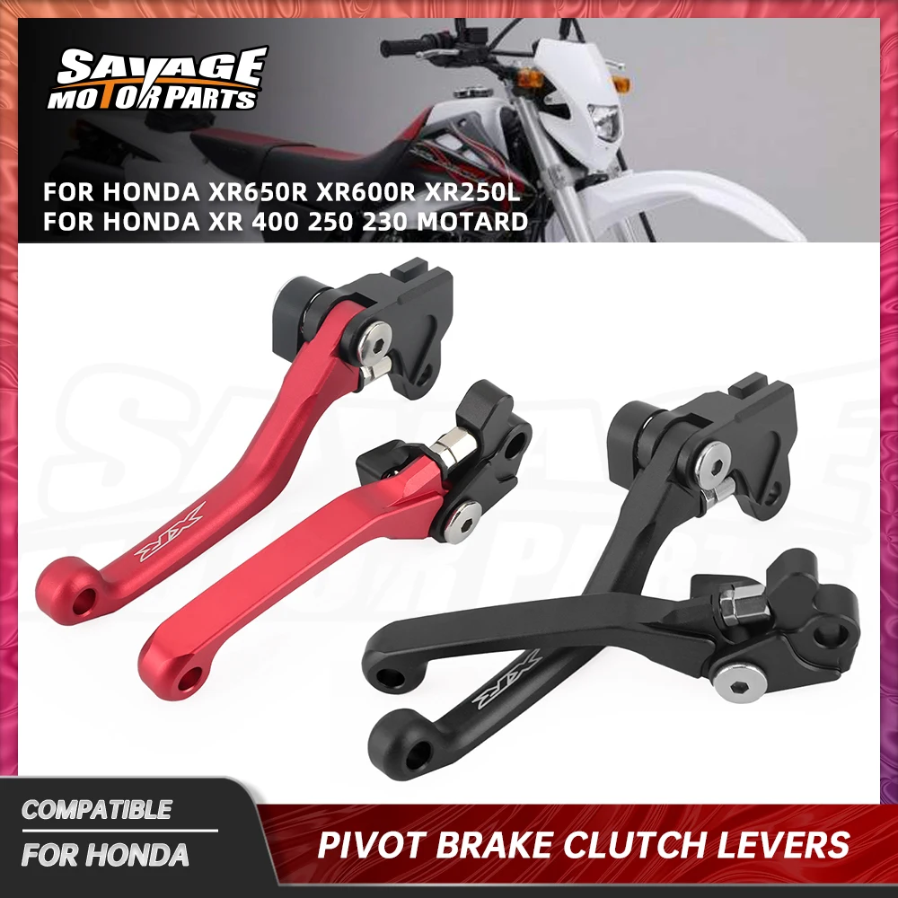 Leviers d'embrayage de frein de moto, accessoires de moto, poignée pivotante réglable Motard, Honda XR400, XR250, XR230, Poly 600R, 650R, 250L
