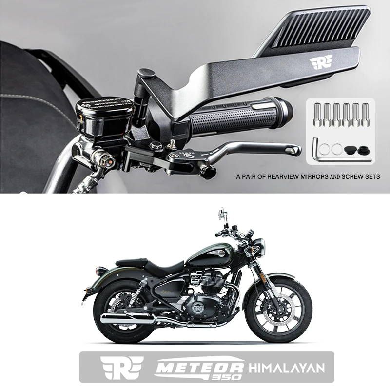

Anti-Fog Anti-Glare Motorcycle Folding Wind Wing Rearview Mirror For Royal Enfield Meteor 350 Royal Enfield Meteor350 500 Mirror