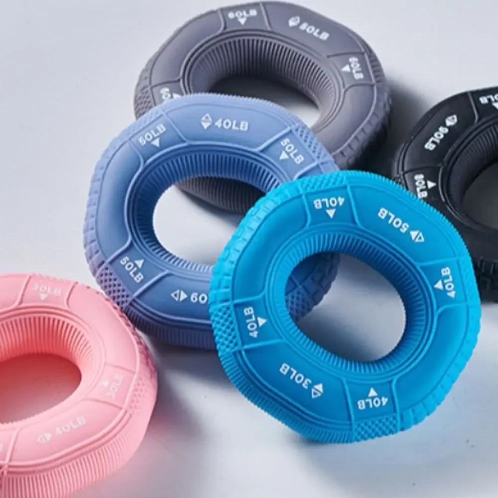 Portable Muscle Finger Forearm Trainer Gym 20-90LB Hand Grip Ring Carpal Expander Silicone Exerciser Wrist Expander