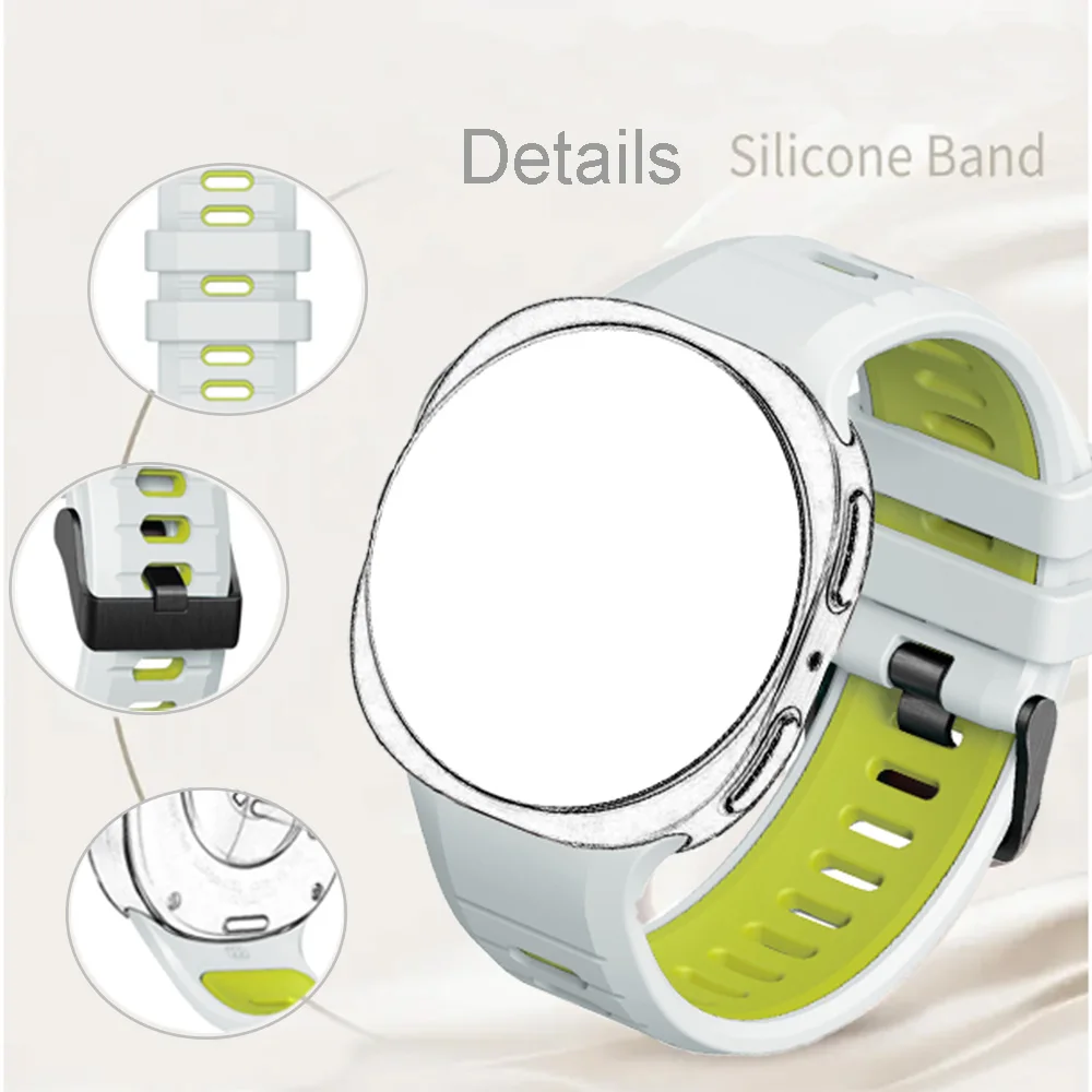لينة استبدال معصمه Smartwatch اكسسوارات لساعة سامسونج جالاكسي 8 40/44 مللي متر 8 الكلاسيكية 46 مللي متر سيليكون اكسسوارات أنيقة #4