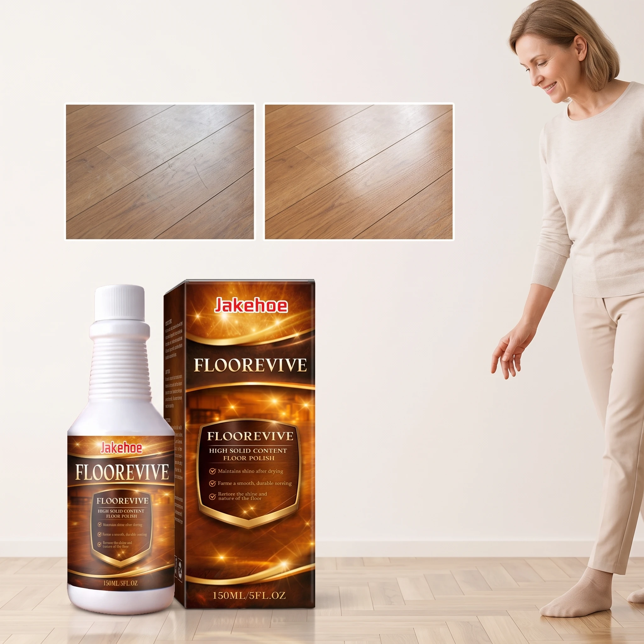 150ML Floor Care Agents Gentle Cleaning Dirts Engance Gloss Improve Smoothness Scratch Removal Multi-surface Floor Detergents