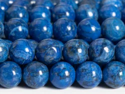 Denim Azul Magnesita Turquesa Beads, Genuine Gemstone Natural, Rodada Loose Beads, Fazer Jóias, Grau AAA, 6mm, 8mm, 10mm, 12mm