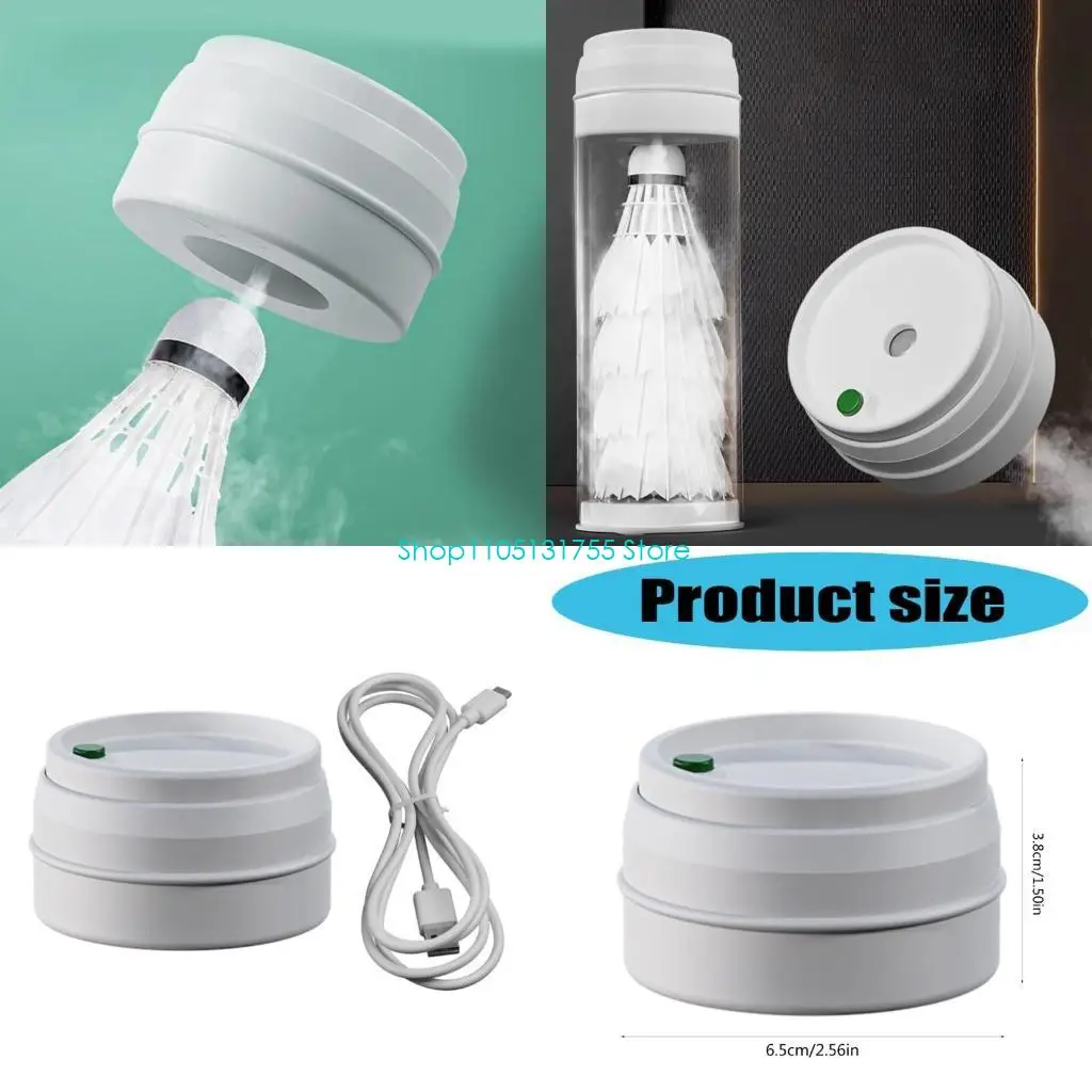 

K0EF увлажнитель волан с перьями, колпачки для трубок для бадминтона, портативные отпариватель для мячей для бадминтона для в