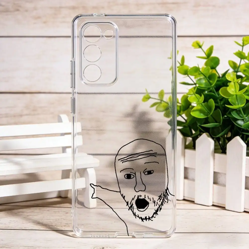 

Funny Memes Phone Case For Samsung Galaxy S24 S25 S23 S22 S21 Plus S24 S25 Cover Transparent Case