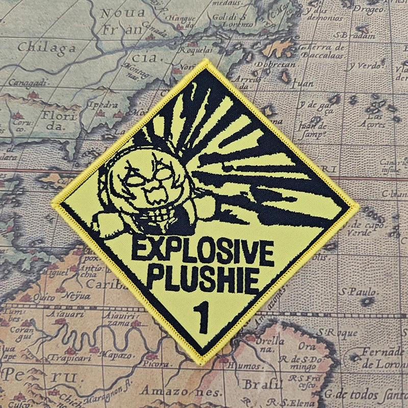 Mädchen Frontline SOP2 Klettverschluss-Aufnäher für Kleidung, explosiver Hund, Plüsch, gewebtes Mark, taktisches Moralabzeichen, Shaoqian Fan M4-Armband