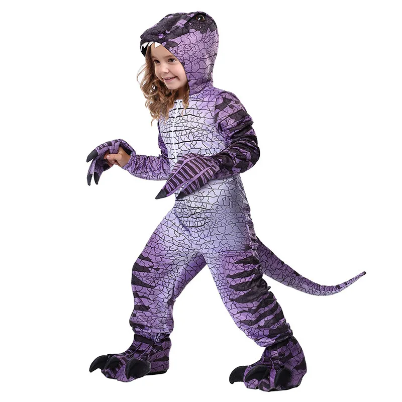 

Костюмы на Хэллоуин для девочек и мальчиков, комплект для косплея Raptor, детский комбинезон, карнавальный реквизит на Хэллоуин, вечерние Пурим, динозавр для детей