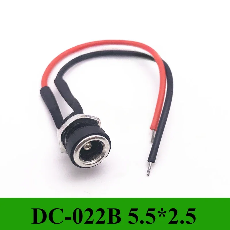 

5/10/30Pcs Battery DC Power plug connector for diy dc waterproof jack connector 5.5X2.1/5.5X2.5mm with wire length 10/20/30cm