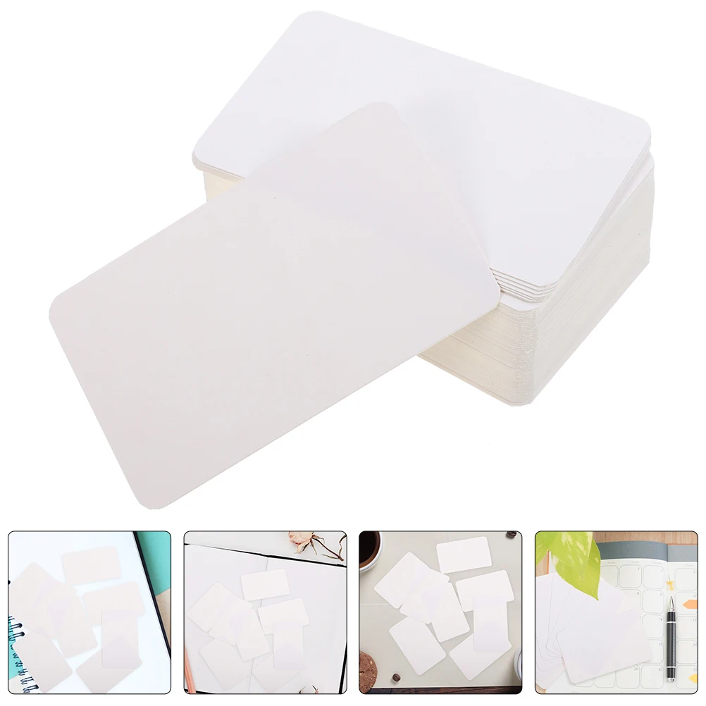 

500 pcs Blank Kraft Paper Thick Note For Diy Study Flashcards Business Memo Cards Office Home Use Greeting Thank You