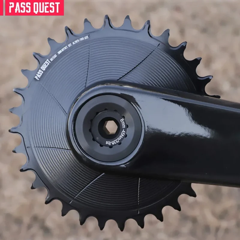 

PASS QUEST Applicable RACE FACE (3mm offset ) AXS AERO Round Narrow Wide Chainring 28-38T Suitable for AXS 12 speed chain