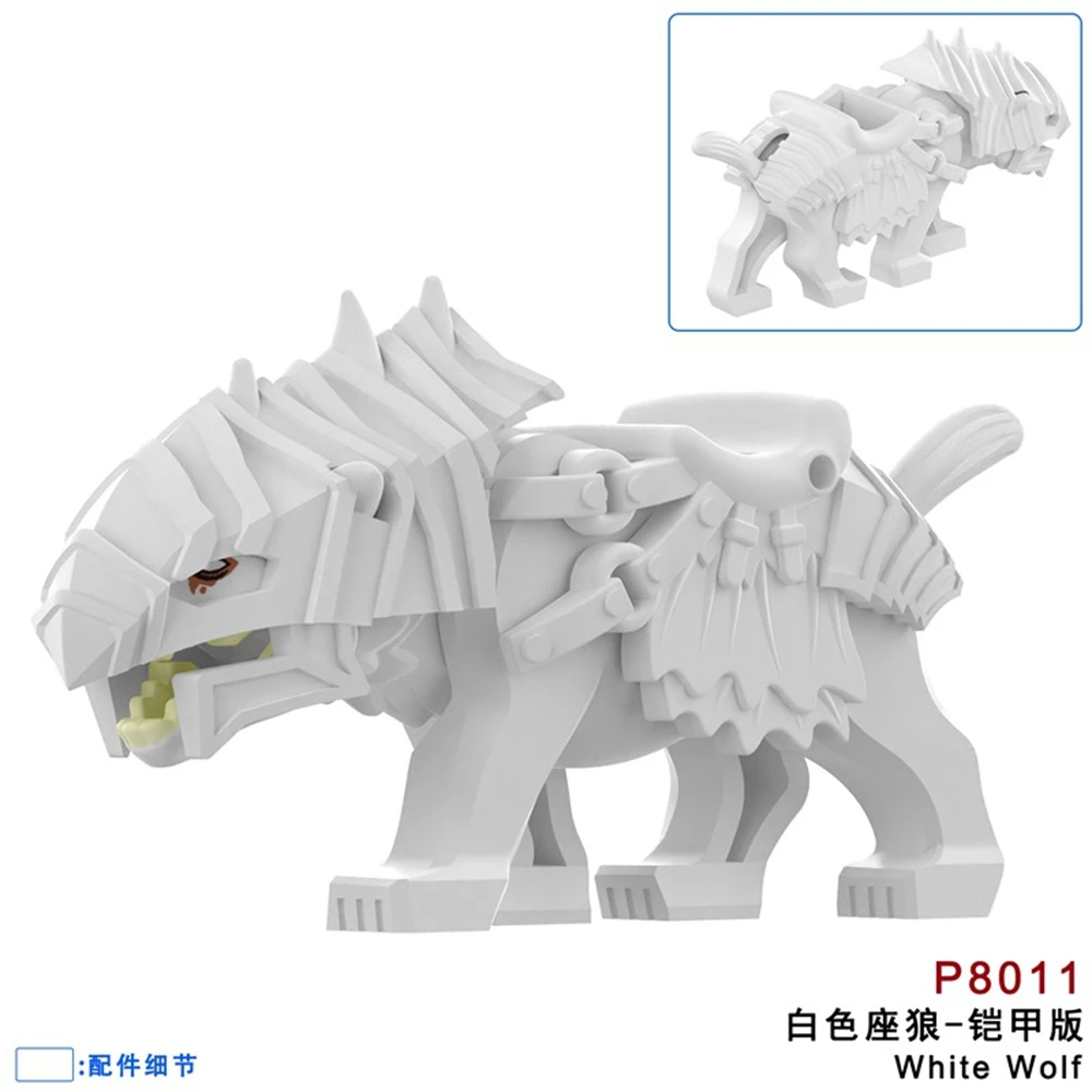 Loup de guerre militaire de l'armée médiévale, assembler MOC, blocs de construction en briques, jouets pour enfants, cadeau de noël ﻿