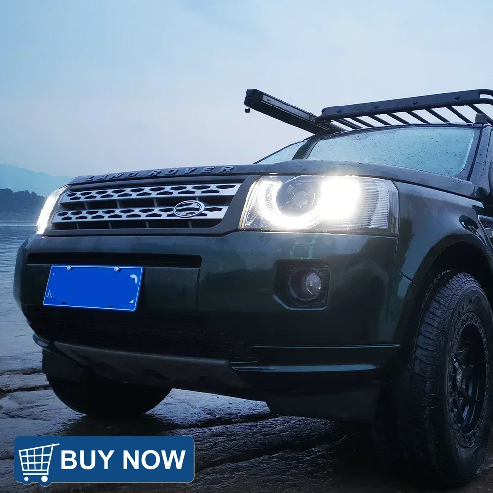 For Land Rover Freelander 2 2007-2012 LED Auto Headlights Assembly Upgrade Bifocal Projector Lens Car Front Lamps Accessories
