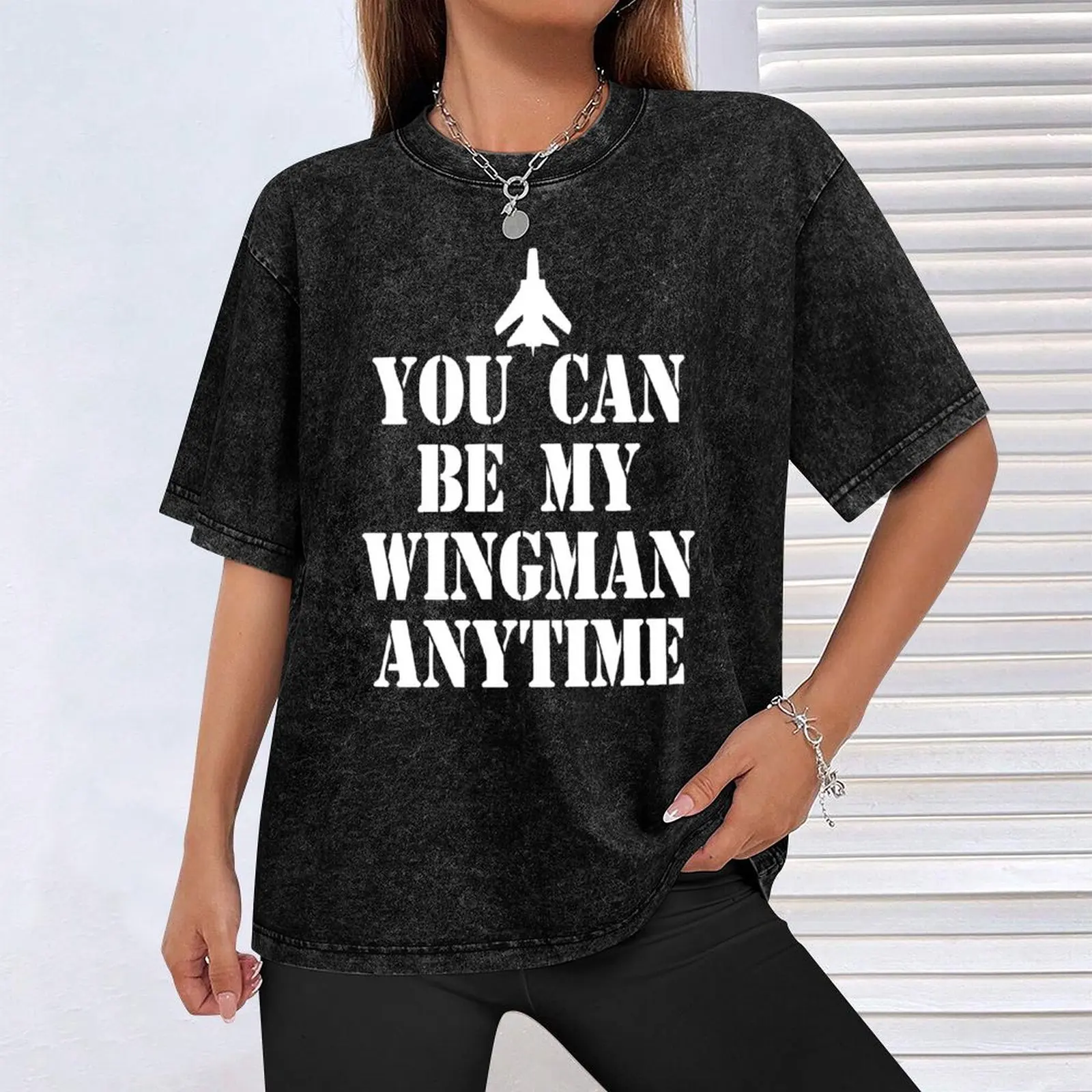 يمكنك أن تكون My Wingman في أي وقت تي شيرت تي شيرت رجل عادية تي شيرت قطن تي شيرت #4