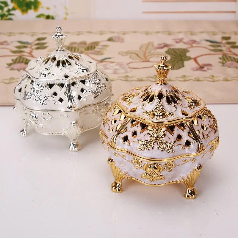 

Creative Incense Burner Environmental Incense Holder Silver And Gold Color The Censer For Home Office Decor