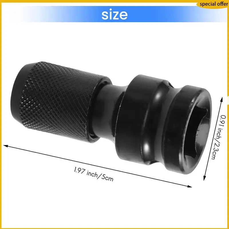 A50i 1/2 Polegada quadrado para 1/4 Polegada hex catraca chave de soquete adaptador conjunto chave unidade conversor ferramenta impacto