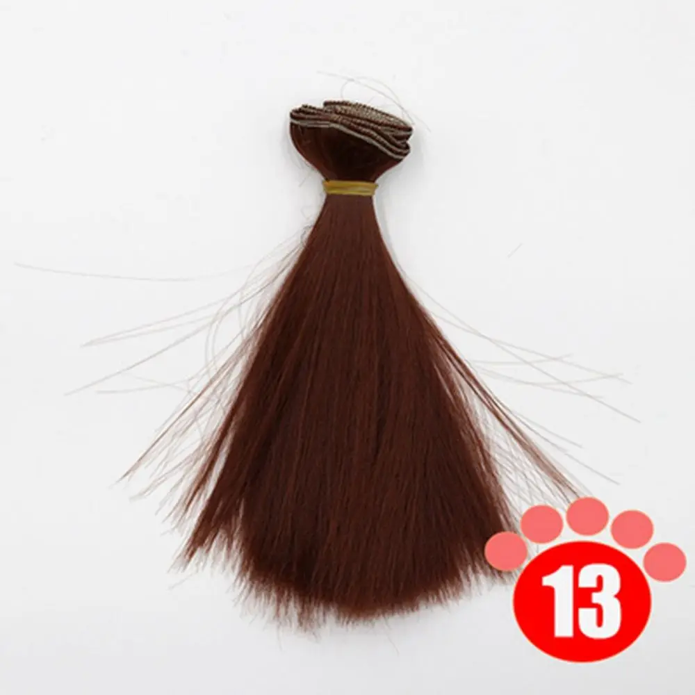 

1 шт., горячая высокотемпературная проволока 15 см, аксессуары для кукол «сделай сам», парик, волосы, длинные прямые парики