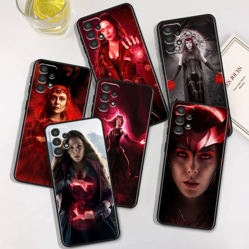 

Scarlet Witch Marvel For Samsung A73 A72 A54 A53 A52S A34 A33 A32 A24 A23 A22 A14 A13 Black Soft Phone Case