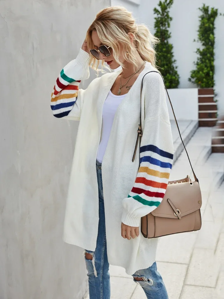 

Autumn Winter New Cardigan Sweater Women's Loose Long Sleeve Long Coat Fashion Streetwear Women's Dress Knitted Cardigan Tops