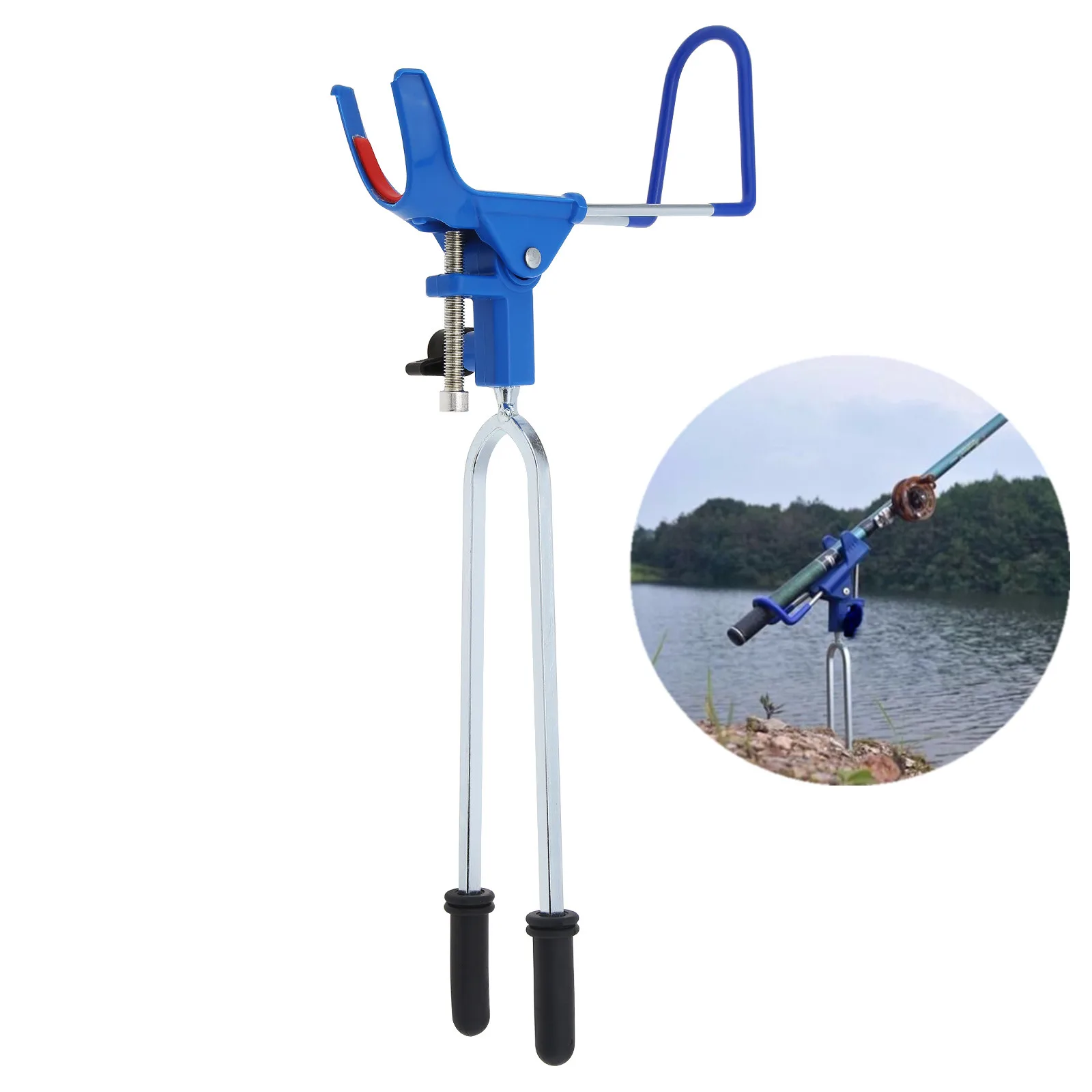 

360 Degree Detachable Adjustable Thicken Fishing Rod Holder for Bank Fishing Ground Support Fish Pole Stand Tools