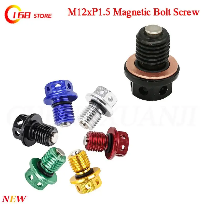CNC M12xP1.5 Magnetic Oil Drain Plug Bolt Screw For Yamaha YZF-R3 YZF-R25 MT-03 MT-25 YZ250 YZ250X XT250X WR250R WR250X
