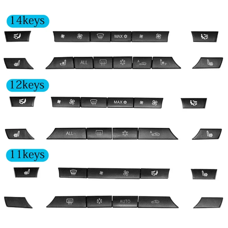 1 Set AC Switch Button Keys Heater Caps Repair Kit Panel Cover Fit For BMW 5/7 Series E28 E34 E39 F11 F12 E23 E32