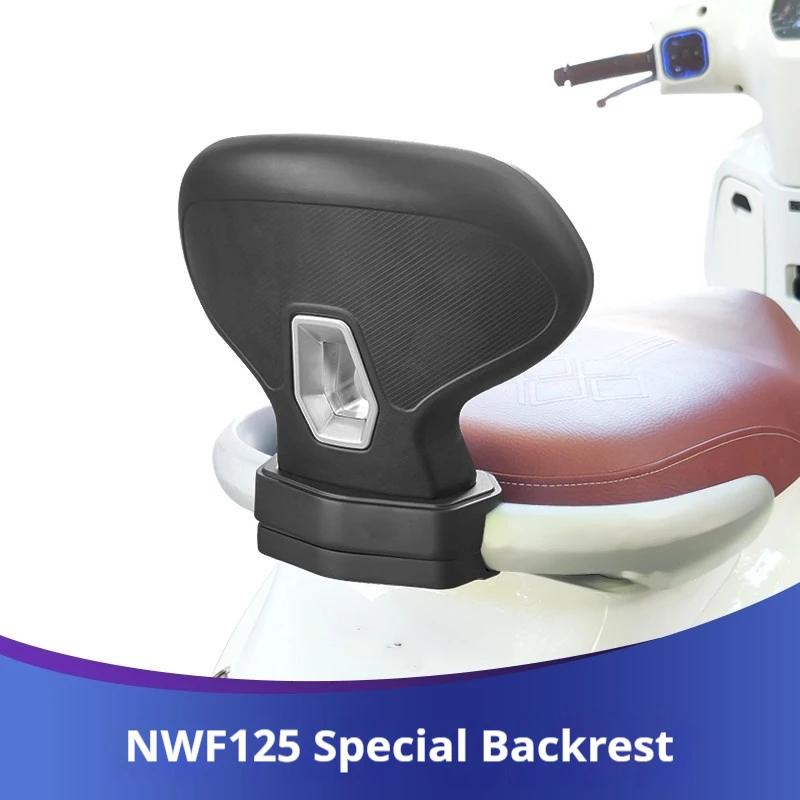 Motorcycle Passenger Rear Backrest Lumbar Support For Wuyang‑Honda NWF125 Custom‑fit Modified Spare Parts No Drilling