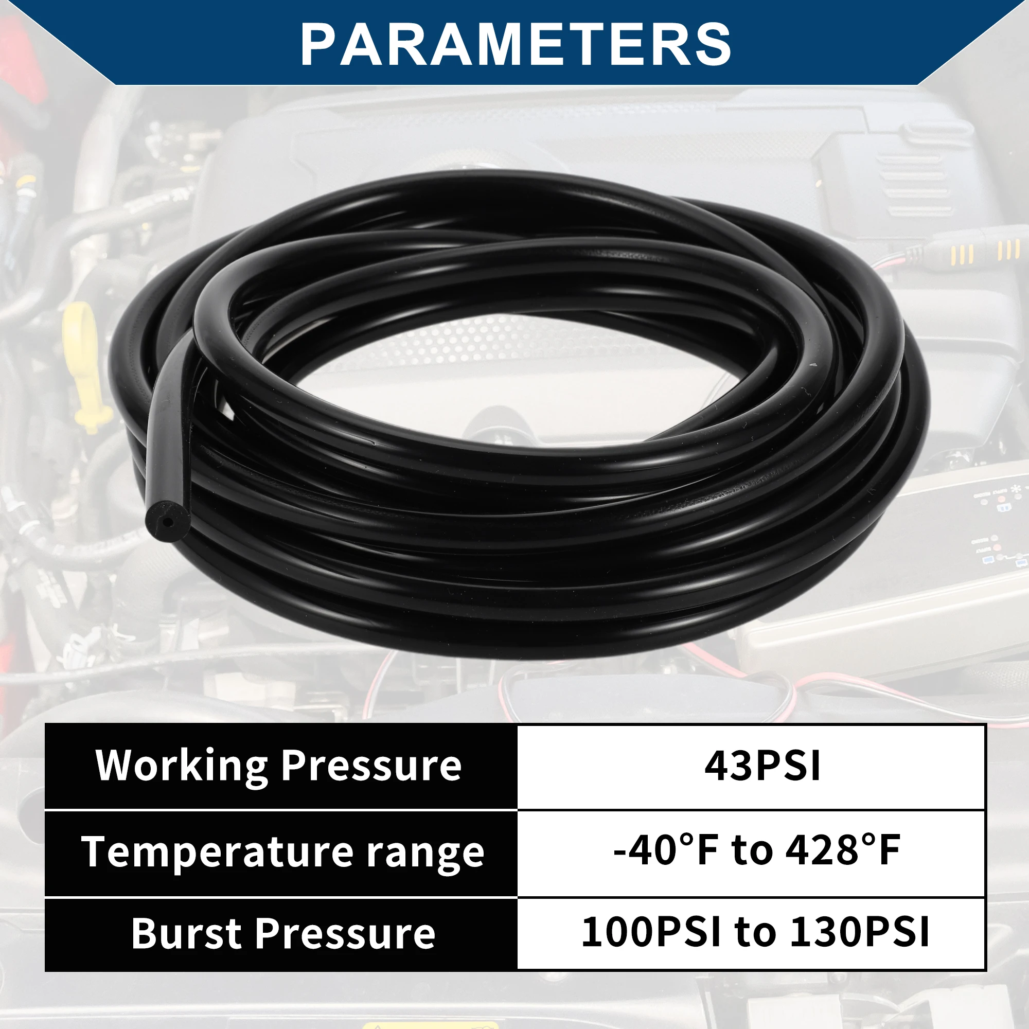 UXCELL Siliconen Vacuümslang Slang 2/3/4/5/6/8/10/12/14/16/18/20mm IDx4.6M Universele Hoge Druk voor Auto Accessoires