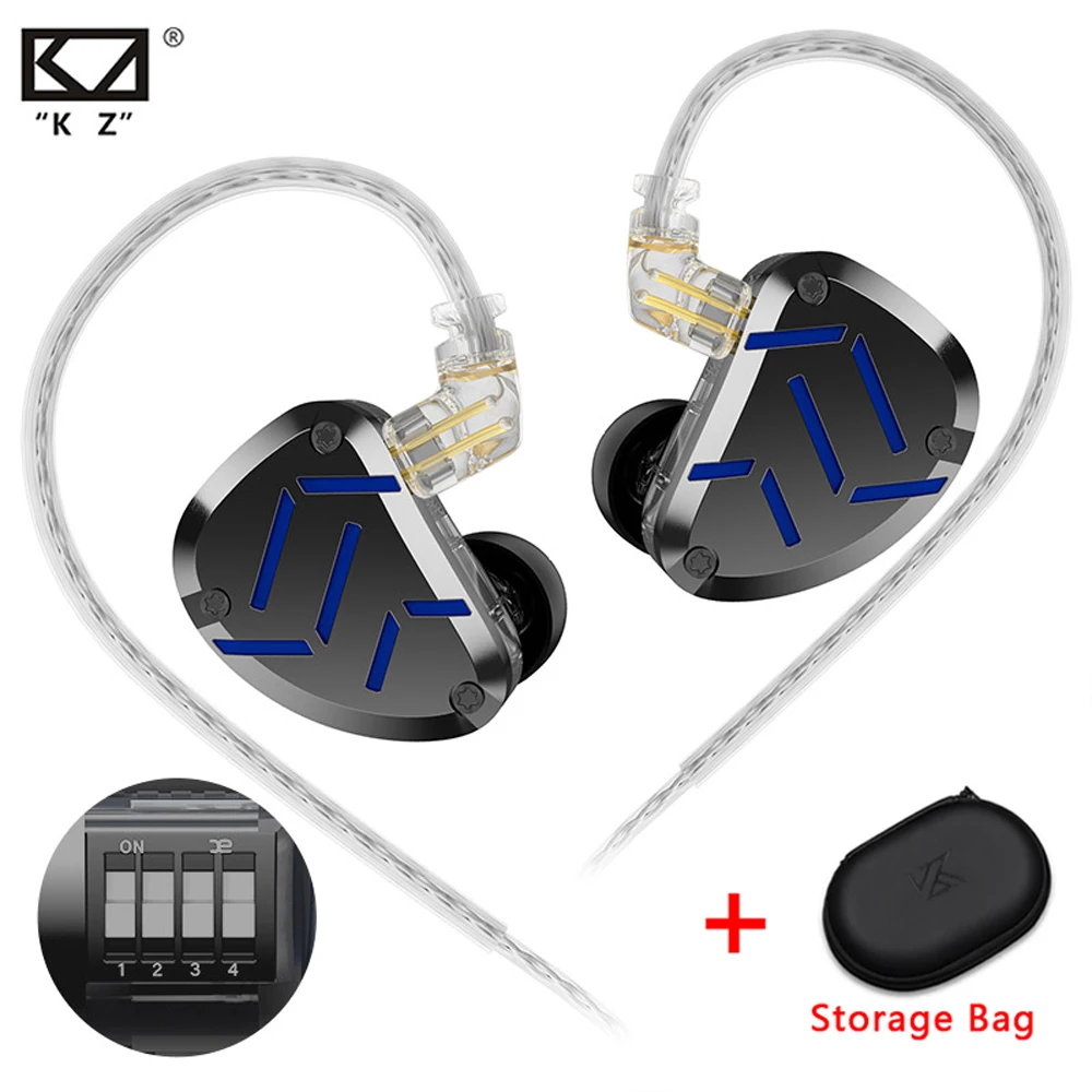 

KZ ZAT HiFi Earphone High-end Tunable In-ear Balanced Armature Earphones Monitor Headphone Cancelling Tuning Earbuds