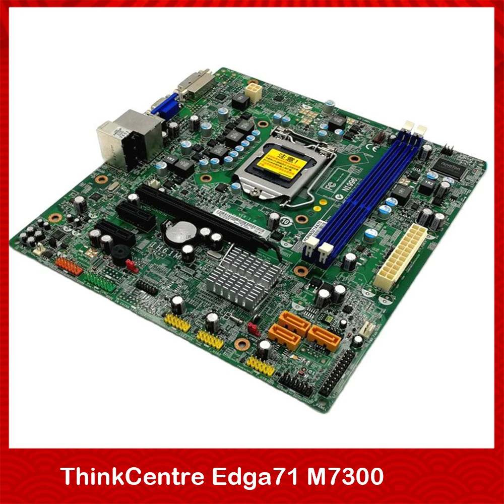 

Desktop Motherboard For Lenovo ThinkCentre Edga71 M7300 IH61M VER:1.0 03T6221 VER:4.2 03T8180 03T6677 System Board Fully Tested