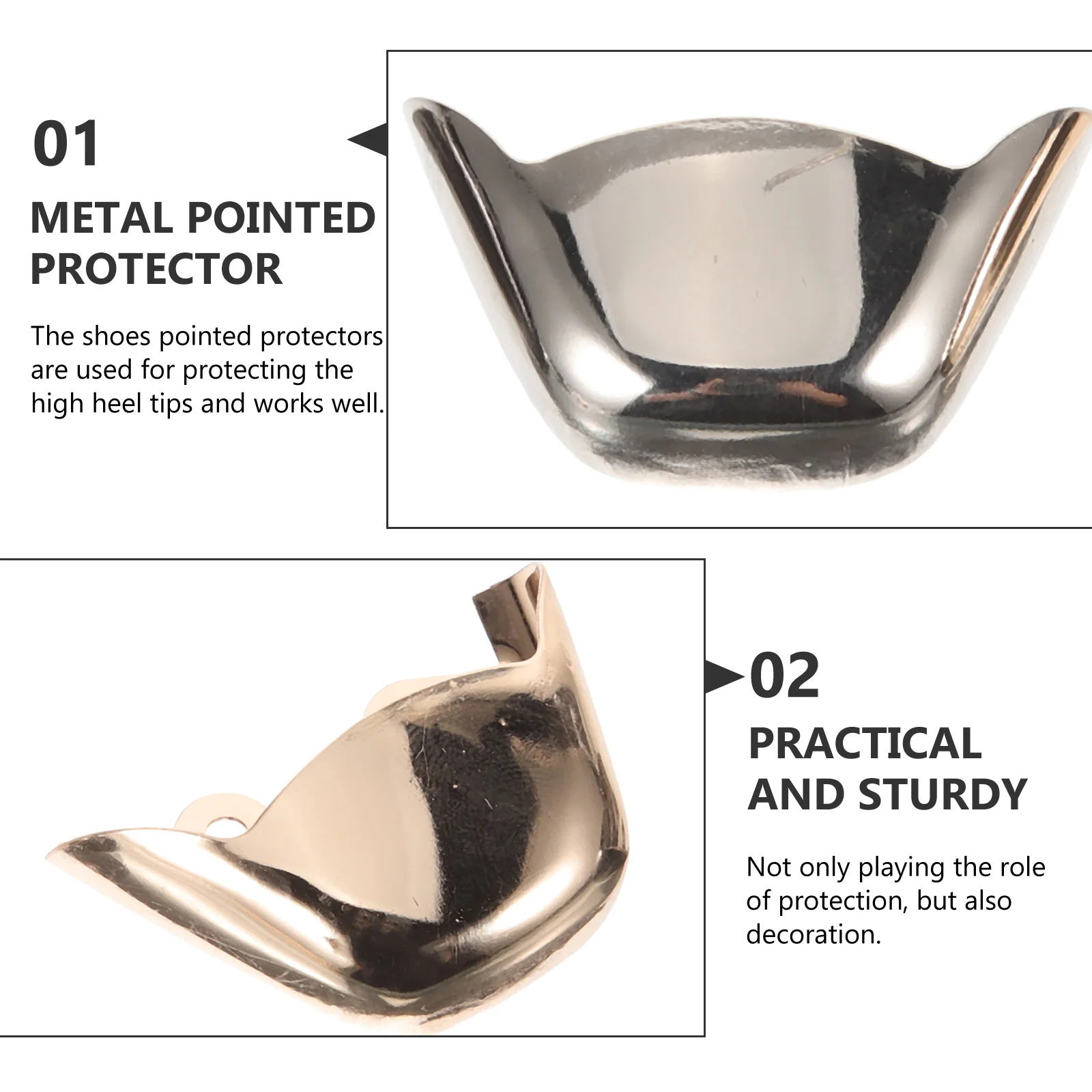 3 Pairs Metal Shoe Protectors For Heels Durable Sturdy Heel Tip Covers Extend Service Life Boot Toe Guards Cowboy Tips Repair