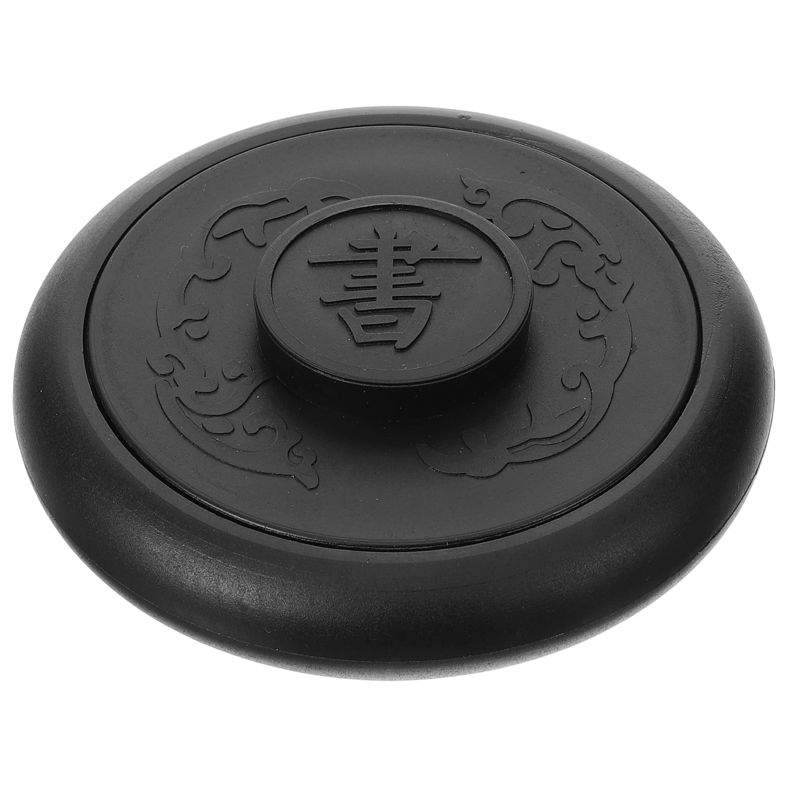 Calligraphy Ink Plate Ancient Horse Inkstone for Drawing Painting Palette Black Plastic